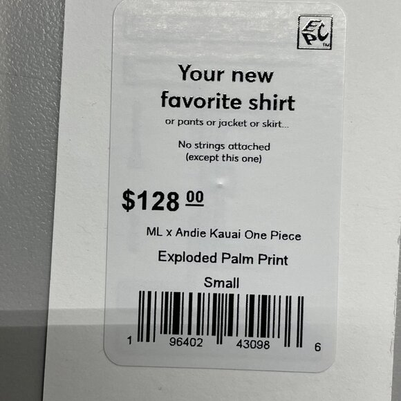 Marine Layer x Andie Women’s Kauai One-Piece Swimsuit – Pink Palm – Size S - Picture 6 of 7